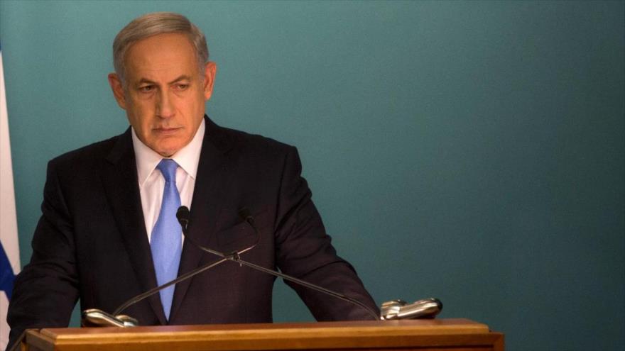 El primer ministro israelí, Benyamin Netanyahu, en una rueda de prensa en Al-Quds (Jerusalén), 20 de octubre de 2015.