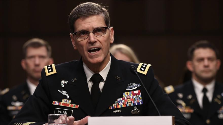 El comandante del Comando Central de EE. UU., el general del Ejército Joseph Votel, durante una interpelación del Comité de Servicios Armados del Senado en Washington, 9 de marzo de 2017.