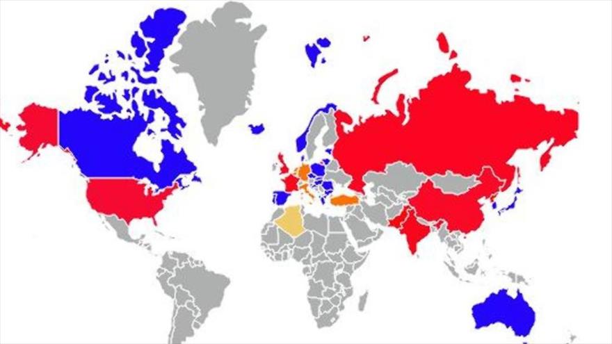Resultado de imagen para mapa nuclear del mundo