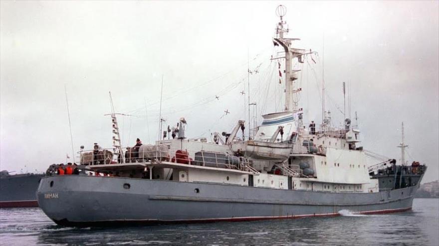 El buque de inteligencia de la Armada rusa, Liman.