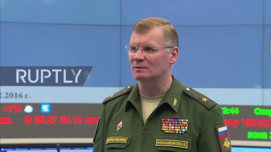 El portavoz del Ministerio de Defensa ruso, Igor Konashenkov.