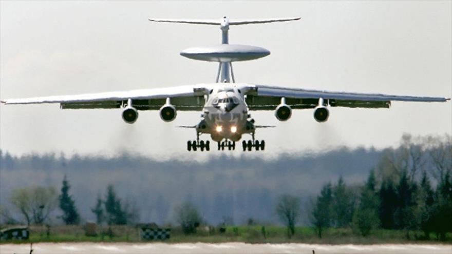 Un avión de alerta temprana y control aerotransportado A-50U de las Fuerzas Aeroespaciales de Rusia.