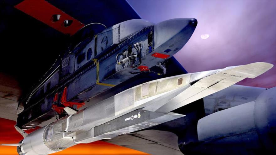 Avión no tripulado con velocidad hipersónica X-51 Waverider de la Fuerza Aérea de Estados Unidos.