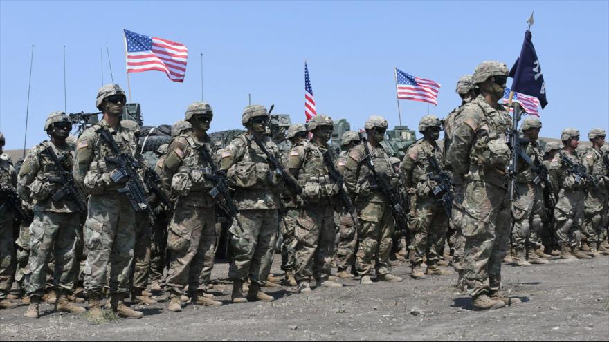 Soldados de EE.UU. durante una ceremonia en la base militar de Vaziani, en Georgia, 12 de agosto de 2017.