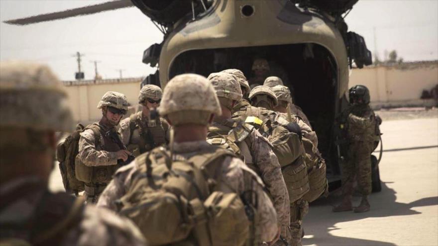 Soldados estadounidenses en una base militar en Afganistán.