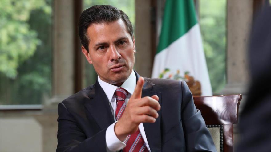 El presidente de México, Enrique Peña Nieto, en una entrevista televisiva, 31 de agosto de 2017.