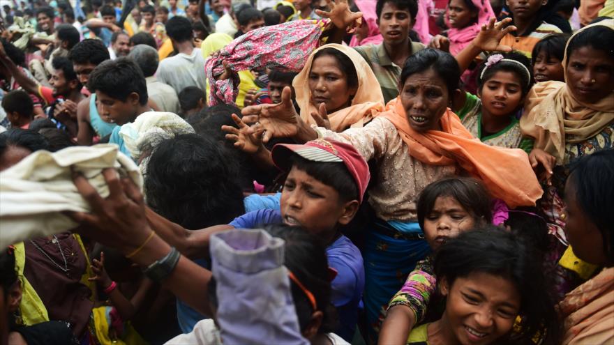 La minoría musulmana de Myanmar en un campo de refugiados en Bangladés, 9 de septiembre de 2017.