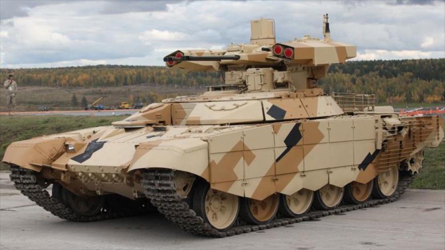 Un Terminator, vehículo de combate de apoyo de los tanques de fabricación de Rusia.