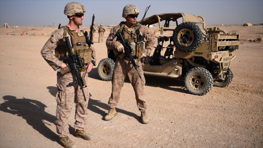 Soldados estadounidenses en el campo militar de Shorab, en la provincia afgana de Helmand, 28 de agosto de 2017.
