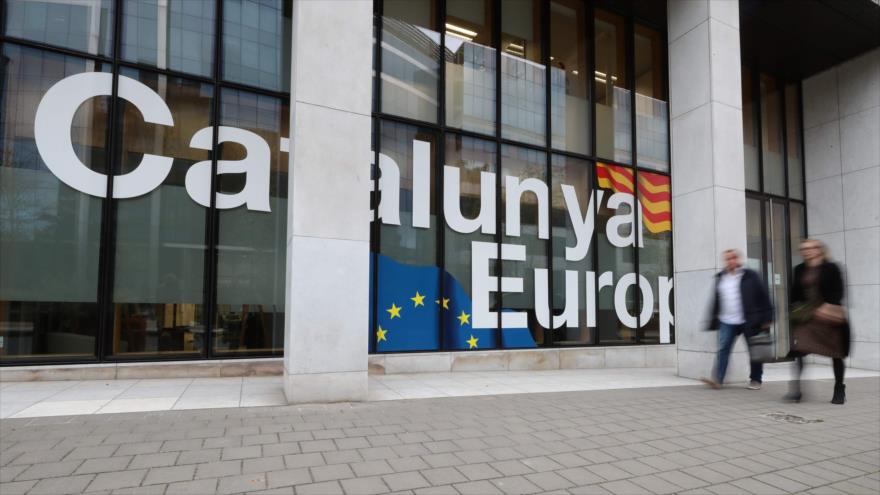 La sede de la Delegación de la Generalitat de Cataluña ante la Unión Europea en Bruselas, 30 de octubre de 2017.