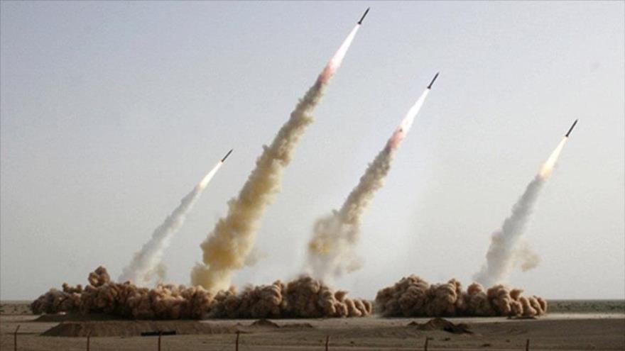 Lanzamiento de prueba de misiles iraníes.