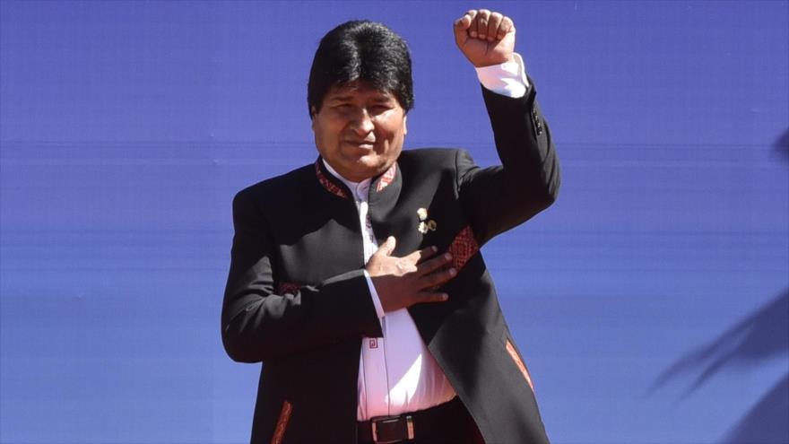 El presidente boliviano, Evo Morales, en la IV Cumbre del Foro de PaÃ­ses Exportadores de Gas en Santa Cruz, 24 de noviembre de 2017.