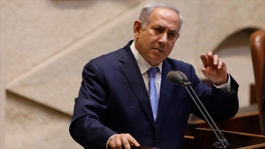 El primer ministro israelÃ­, Benyamin Netanyahu, comparece ante el parlamento, 21 de noviembre de 2017.