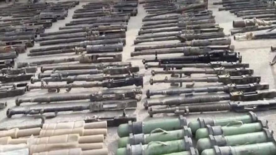 Armas de procedencia occidental halladas en los almacenes de terroristas de Daesh en la provincia de Deir Ezzor.