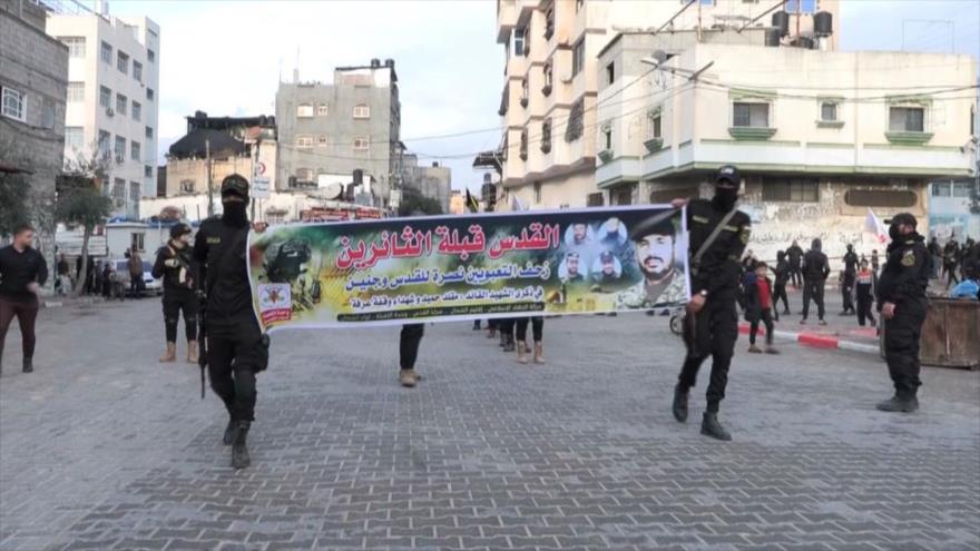 Yihad Islámica Palestina organiza un desfile militar en Gaza HISPANTV