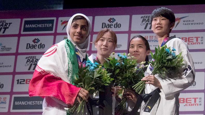 La taekwondista iraní Mahla Momen Zadeh