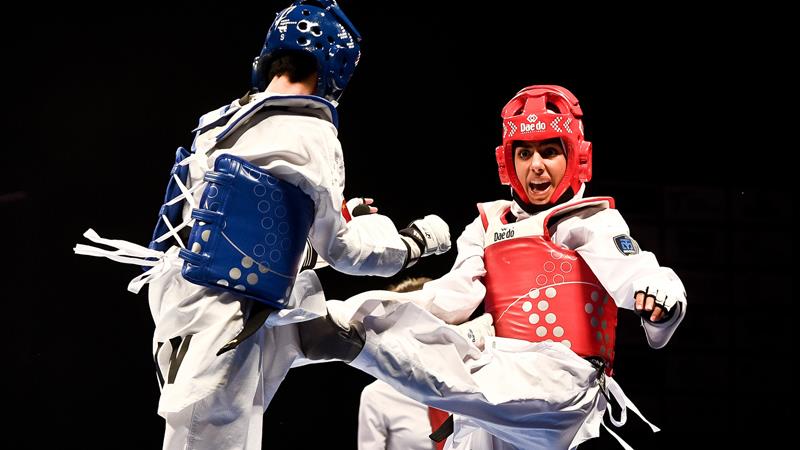 La taekwondista iraní Mahla Mumen Zadeh