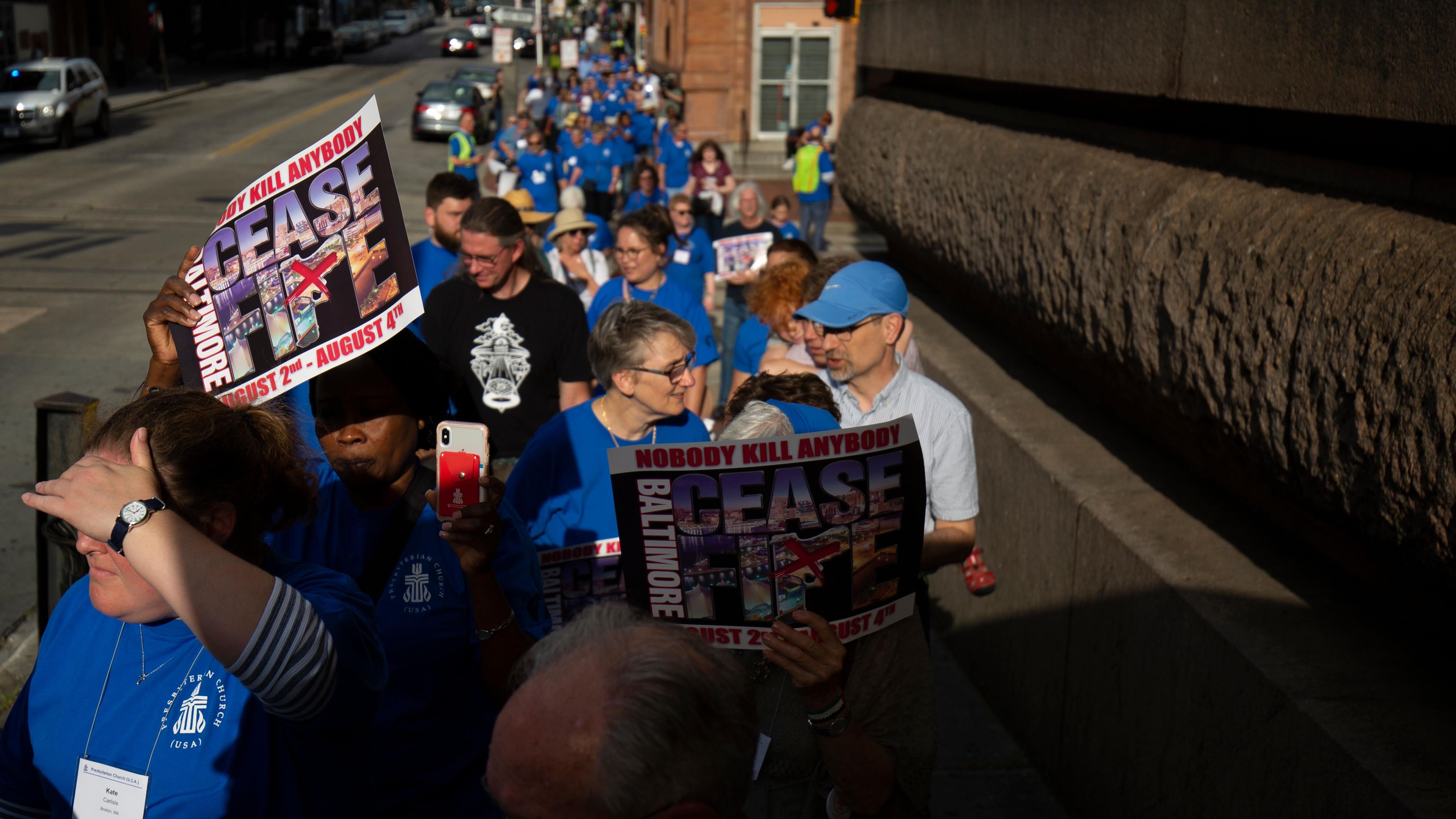 EEUU: Activistas marchan en Baltimore contra violencia armada y racismo