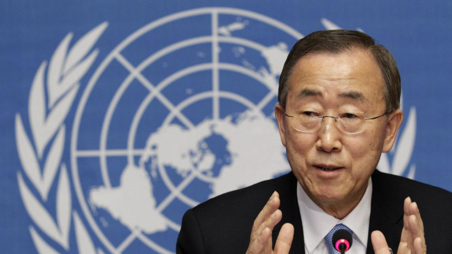 El secretario general de la ONU, Ban Ki-moon