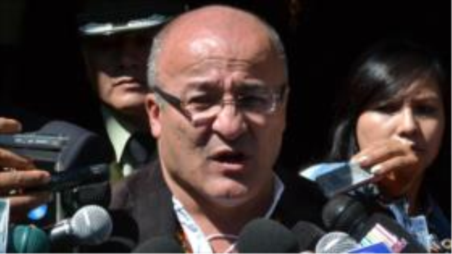 El ministro boliviano del Interior, Hugo Moldiz