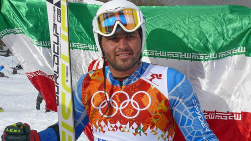 El esquiador iraní, Hosein Save Shemshaki