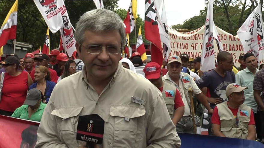 Venezolanos se movilizan en apoyo a Maduro y en contra de EEUU