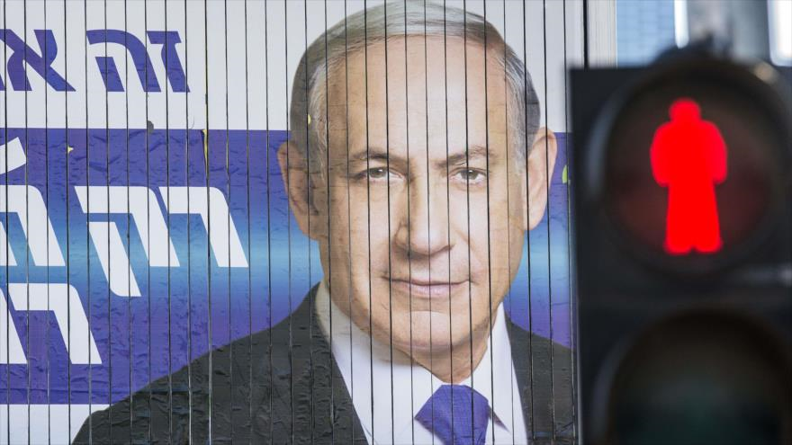Una cartelera en Tel Aviv muestra a Benyamin Netanyahu, candidato del partido Likud. 14 de marzo de 2015