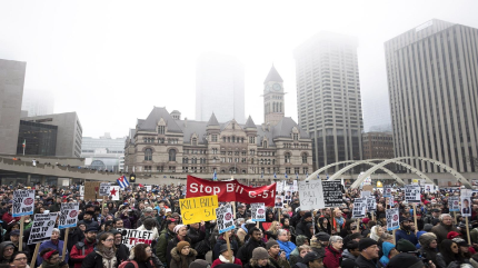 Canadienses protestan contra nueva ley antiterrorista 