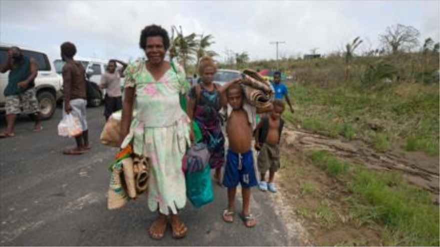 Personas afectadas por el devastador ciclón de Pam en Vanuatu, en el Pacífico Sur. 15 de marzo de 2015 