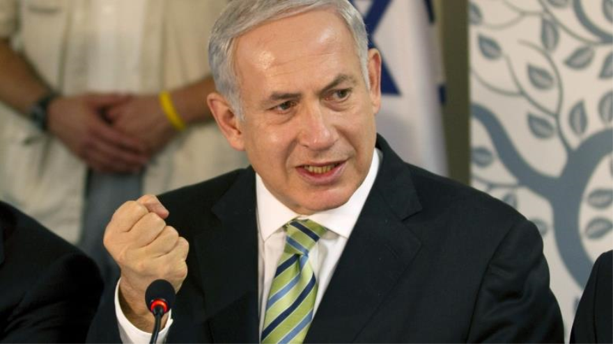 Discurso del primer ministro israelí, Benyamin Netanyahu en territorios ocupados