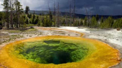 Turistas cambian el color de una piscina termal de Yellowstone 