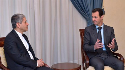 Al-Asad elogia apoyo de Irán a la nación siria