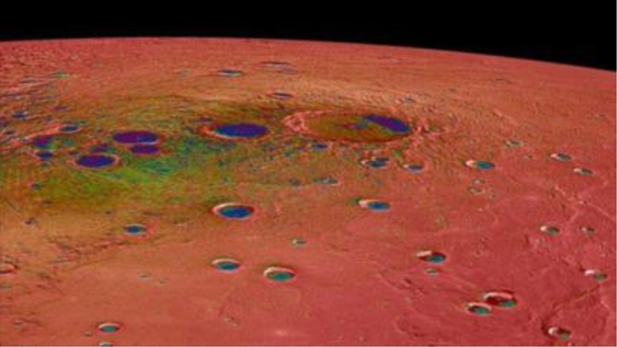 Superficie del planeta Mercurio