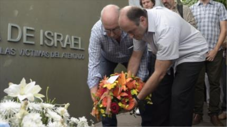 Homenaje a las víctimas del atentado contra embajada israelí en Buenos Aires, Argentina. 17 de marzo de 2015