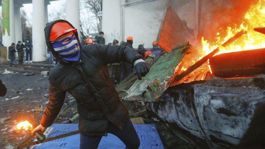 Disturbios en febrero de 2014 en Kiev, capital de Ucrania