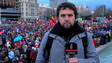 Decenas de miles de españoles participan en Marchas de Dignidad