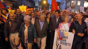 Masiva marcha en Uruguay en solidaridad con Venezuela