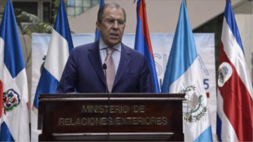 Ministro de Asuntos Exteriores de Rusia, Serguei Lavrov, en Guatemala. 26 de marzo de 2015