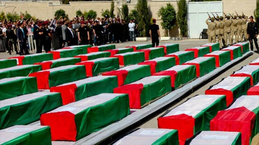 Cuerpos de los mártires palestinos recuperados