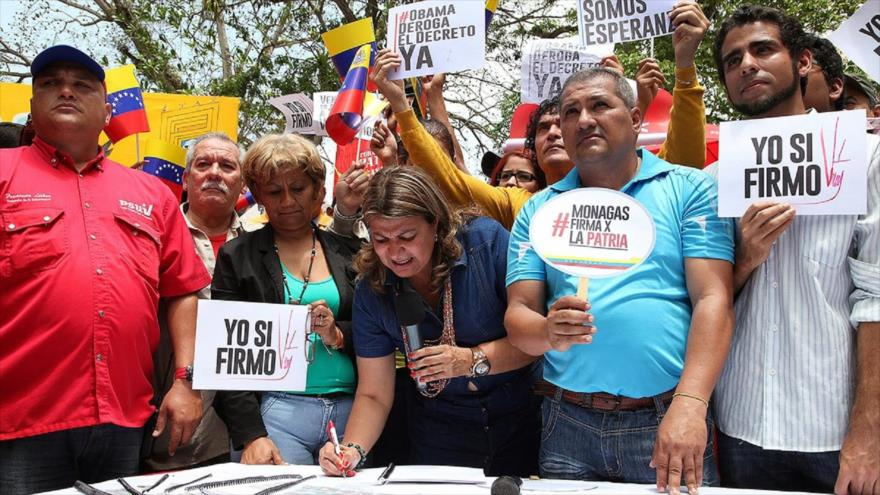 Venezolanos rechazan decreto de EE.UU.