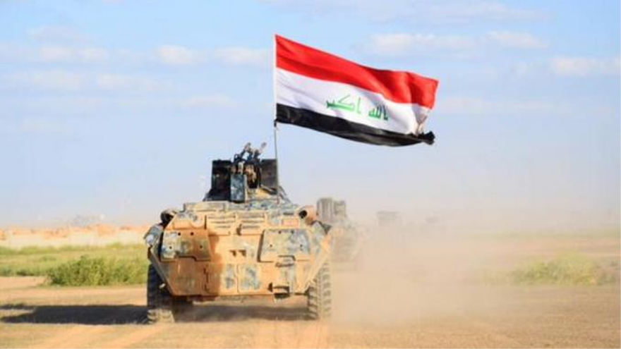 Un tanque del Ejército iraquí en las operaciones de liberación de Tikrit