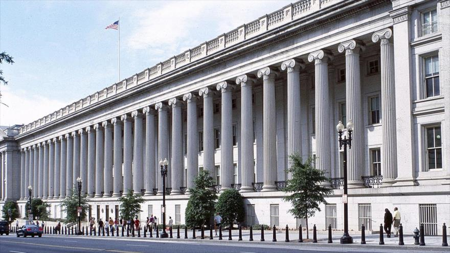 La sede del Departamento del Tesoro de Estados Unidos en Washington, capital estadounidense