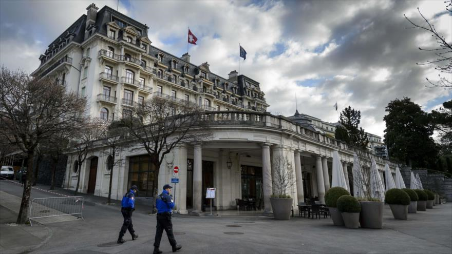 Hotel Beau Rivage Palace de Lausana, Suiza, donde se celebra los diálogos de Irán y el Grupo 5+1