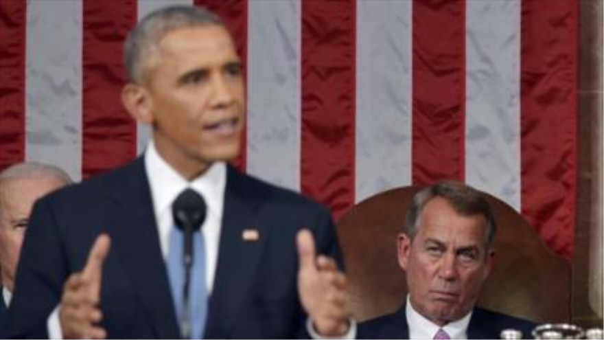 El presidente de EEUU, Barack Obama (a la izquierda) y el presidente de la Cámara de Representantes de EE.UU., el republicano John Boehner (a la derecha)