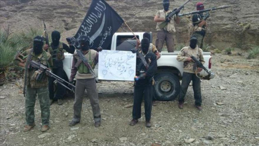 Miembros del grupúsculo terrorista Yeish al-Adl 