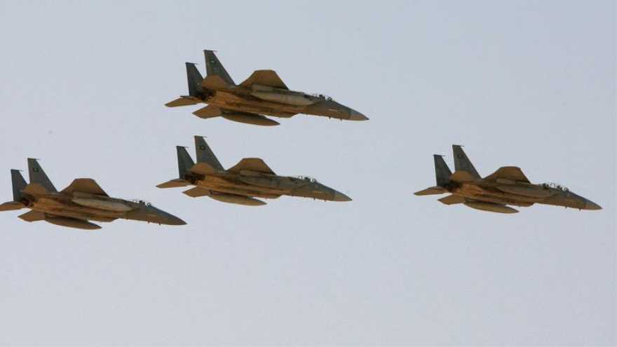 Cazas saudíes durante una ofensiva contra el territorio yemení.