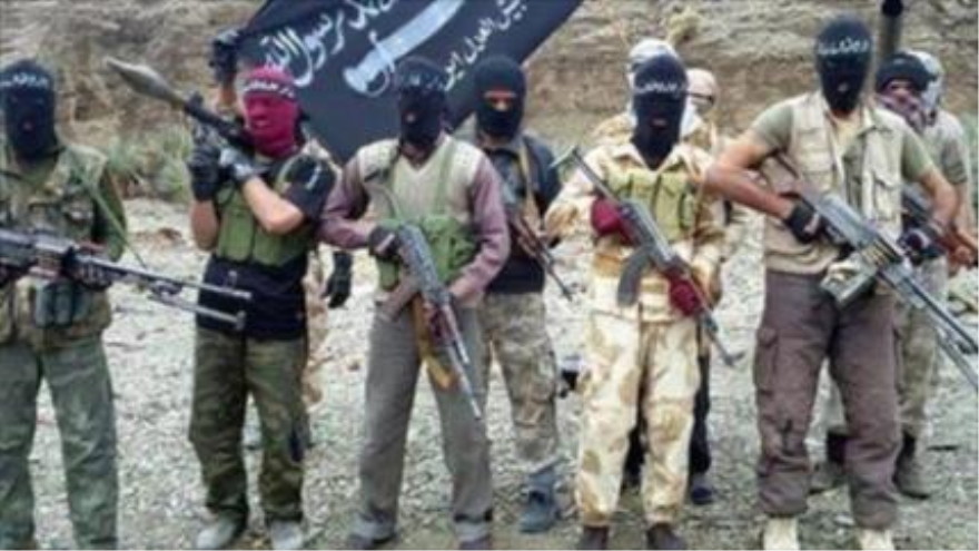 Integrantes del grupúsculo terrorista Yeish al-Adl