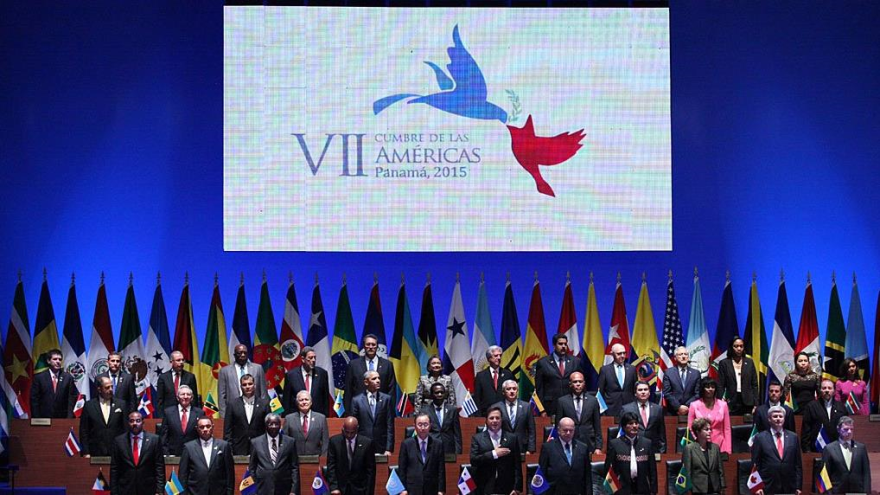 VII Cumbre de las Américas comienza en Panamá con la participación de los representantes de todos los países del continente americano, 10 de abril de 2015