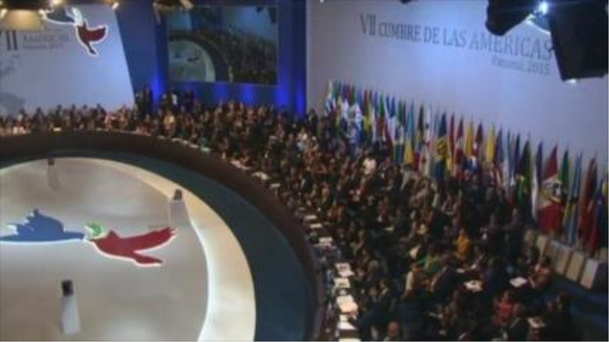 La primera sesión plenaria de la VII Cumbre de las Américas. 11 de abril de 2015