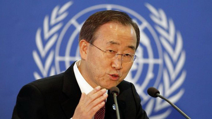 El secretario general de la ONU, Ban Ki-moon